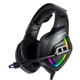 Ігрові дротові навушники Onikuma K1-B з мікрофоном і RGB підсвіткою Black (K1-B) - зображення 1