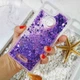 Чехол Glitter для Xiaomi Redmi 6A Бампер Жидкий блеск Фиолетовый - изображение 1