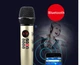 Беспроводной Bluetooth микрофон для караоке 9ВТ MicMagic Premium L598 c Функцией записи песен и тканевый Чехлом c функцией сменной Батареи Gold (WB573083) - изображение 4