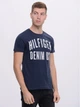 Футболка хлопковая длинная мужская Tommy Hilfiger 9156.5 S Синяя - изображение 1