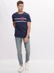 Футболка хлопковая длинная мужская Tommy Hilfiger 9514.4 S Синяя - изображение 3