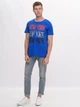 Футболка хлопковая длинная мужская Tommy Hilfiger 9521.3 S Электрик - изображение 3