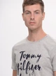 Футболка хлопковая длинная мужская Tommy Hilfiger 9522.2 S Серая - изображение 4