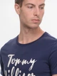 Футболка хлопковая длинная мужская Tommy Hilfiger 9522.3 M Синяя - изображение 4