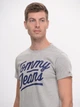 Футболка хлопковая длинная мужская Tommy Hilfiger 9625.2 S Серая - изображение 4