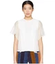 Футболка See by Chloe T-Shirt with Lace Overlay White Powder, L (46) (11065362) - изображение 1