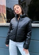 Женская куртка зимняя короткая объемная из эко кожи KML 005 S (42-44) Черный (K 005 A) - изображение 3