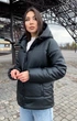 Женская куртка зимняя c капюшоном из эко кожи KML 007 L (46-48) Черный (K 007 B) - изображение 6