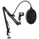 Студийный микрофон Music D.J. M800U со стойкой и поп-фильтром Black/Gold - изображение 4