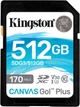 Kingston SDXC 512GB Canvas Go! Plus Class 10 UHS-I U3 V30 (SDG3/512GB) - зображення 1