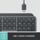 Бездротова клавіатура Logitech MX Keys Wireless Illuminated (920-009417) Graphite USB/Bluetooth - зображення 2