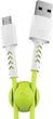Кабель синхронизации Pixus Soft Micro-USB White/Lime (PXS SmW/L) - изображение 1