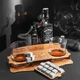 Камені для віскі Top Prestige Whiskey stones Original Wood and Glass 12шт зі стеатиту + мішечок + 2 склянки Сірі - зображення 5