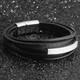 Мужской кожаный браслет Primo Jewelry Punk с магнитной застежкой Primo BJCS645 черный - изображение 3