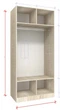 Шкаф купе Luxe Studio Стандарт-2 ДСП 1000x2000x450 двухдверный (82785) - изображение 2