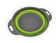 Дуршлаг складной силиконовый для овощей и фруктов Kitchen Craft Серый с зелёным(Kitd_235Gr) - изображение 2