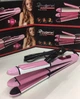 Стайлер для волос 3в1 (плойка, утюжок, гофре) ProGemei GM-2966 Pink&White - изображение 2