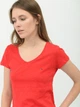 Футболка хлопковая женская Tommy Hilfiger 10042.2 M Красный меланж - изображение 4