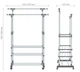 Вешалка стойка для одежды Colgador Double-Pole с полками 90x42x165 см Black (3_07938) - изображение 5