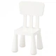 Стульчик детский со спинкой IKEA MAMMUT белый 403.653.71 - зображення 1