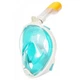 Полнолицевая панорамная маска для плавания FREE BREATH (S/M) M2068G Green с креплением для камеры - изображение 1