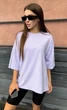 Костюм жіночий футболка оверсайз та шорти - велосипедки KML 00559A M (44-46) Лавандовий (K -559А/3 A) - зображення 3
