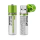 USB акумулятори AA 1.2V 1450mAh Ni-MH Perfect, 2 шт (16404-2) - зображення 1