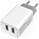 Мережевий зарядний пристрій ColorWay 2 USB AUTO ID 2.1 A (10 W) White (CW-CHS015-WT) - изображение 1