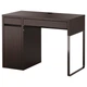 Письмовий стіл IKEA Мікке, чорно-коричневий, 105x50 см, 102.447.43 - зображення 1
