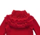 Водолазка Children fashion для дівчинки з натуральним хутром 90 см Червона 5572 - зображення 2