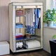 Шкаф тканевый двухсекционный HCX «88105 beige» 105х45х170 см. Бежевый - изображение 1