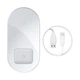 Беспроводная зарядка QI BASEUS Simple 2in1 Wireless Charger 18W Max For Phones+Pods (18W). White - изображение 4