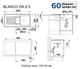 Кухонна мийка Blanco ZIA 6S Шампань (514744) - зображення 2