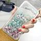 Чохол Glitter для Samsung Galaxy J3 2016 / J300 / J320 Бампер рідкий блиск бірюзовий Без бренду - зображення 1