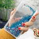 Чехол Glitter для Samsung Galaxy J7 2015 / J700 Бампер Жидкий блеск Blue - изображение 1