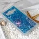 Чехол Glitter для Samsung Galaxy J7 2015 / J700 Бампер Жидкий блеск Blue - изображение 4