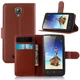 Чохол IETP для Lenovo A1000 / A1000m / A2800 / A2800d книжка шкіра PU коричневий Без бренду - зображення 1