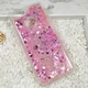 Чохол Glitter для Huawei P Smart 2018 / FIG-LX1 / FIG-LA1 Бампер Рідкий блиск серце Рожевий Без бренду - зображення 3