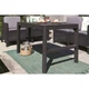 Стол пластиковый Keter Lyon rattan table (8711245143446) серый - изображение 5