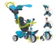 Велосипед детский Smoby Toys Беби Драйвер металлический с козырьком и багажником зелено-голубой (741200) - изображение 1