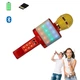 Дитячий бездротовий мікрофон караоке з LED підсвічуванням WSTER WS-1828U Bluetooth, колонкою 5Вт і функцією зміни голосу Червоний - зображення 2