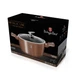 Кастрюля 4.5л Berlinger Haus Rosegold Collection с мраморным покрытием и крышкой (BH-1515N) - изображение 3