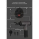 Массажер ручной мышечный Fascial Gun HG-320 Silver-Black для тела (SN9QI6977) - изображение 7