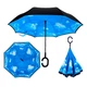 Зонт наоборот, зонтик парасоля обратного сложения Up-Brella, ветрозащитный умный антизонт голубое небо (F_187149) - изображение 1