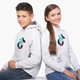Детский худи ТикТок (TikTok Girl Cat) Светло-серый меланж (9298-1648) 152 см - изображение 5