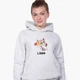 Детский худи Лайк (Likee Cat) Светло-серый меланж (9298-1032) 140 см - изображение 2
