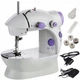 Швейна машинка міні портативна Mini Sewing Machine 4 в 1 з педаллю і адаптером живлення White - зображення 4
