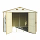 Сарай пластиковый Woodside 325x247x231 см слоновая кость, коричневая крыша - изображение 8