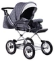 Коляска 2 в 1 класична Roan Emma (12"sery) E71 чорний (візерунок) - біла шкіра - зображення 4