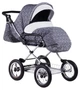 Коляска 2 в 1 класична Roan Emma (12"sery) E71 чорний (візерунок) - біла шкіра - зображення 5
